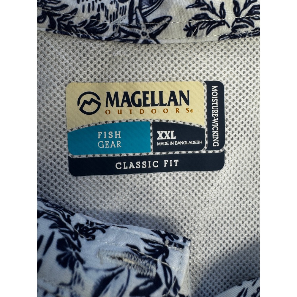 Magellan Outdoors Southern Summer Sailboat Print Fishing Shirt Dress Sz XXL - Picture 8 of 16
